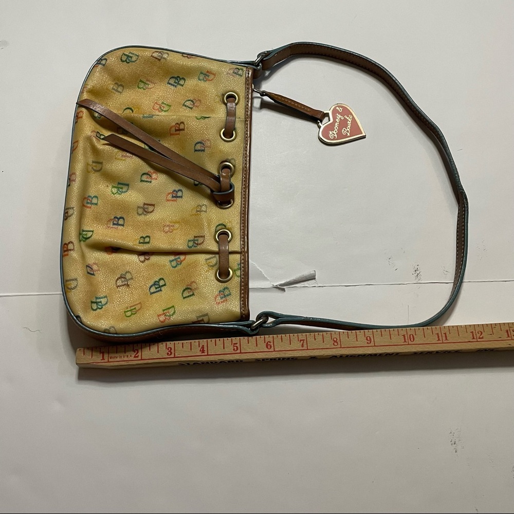 Dooney & Bourke Monogram Insignia Shoulder Bag Purse Authentic Designer Colorful - Picture 11 of 12